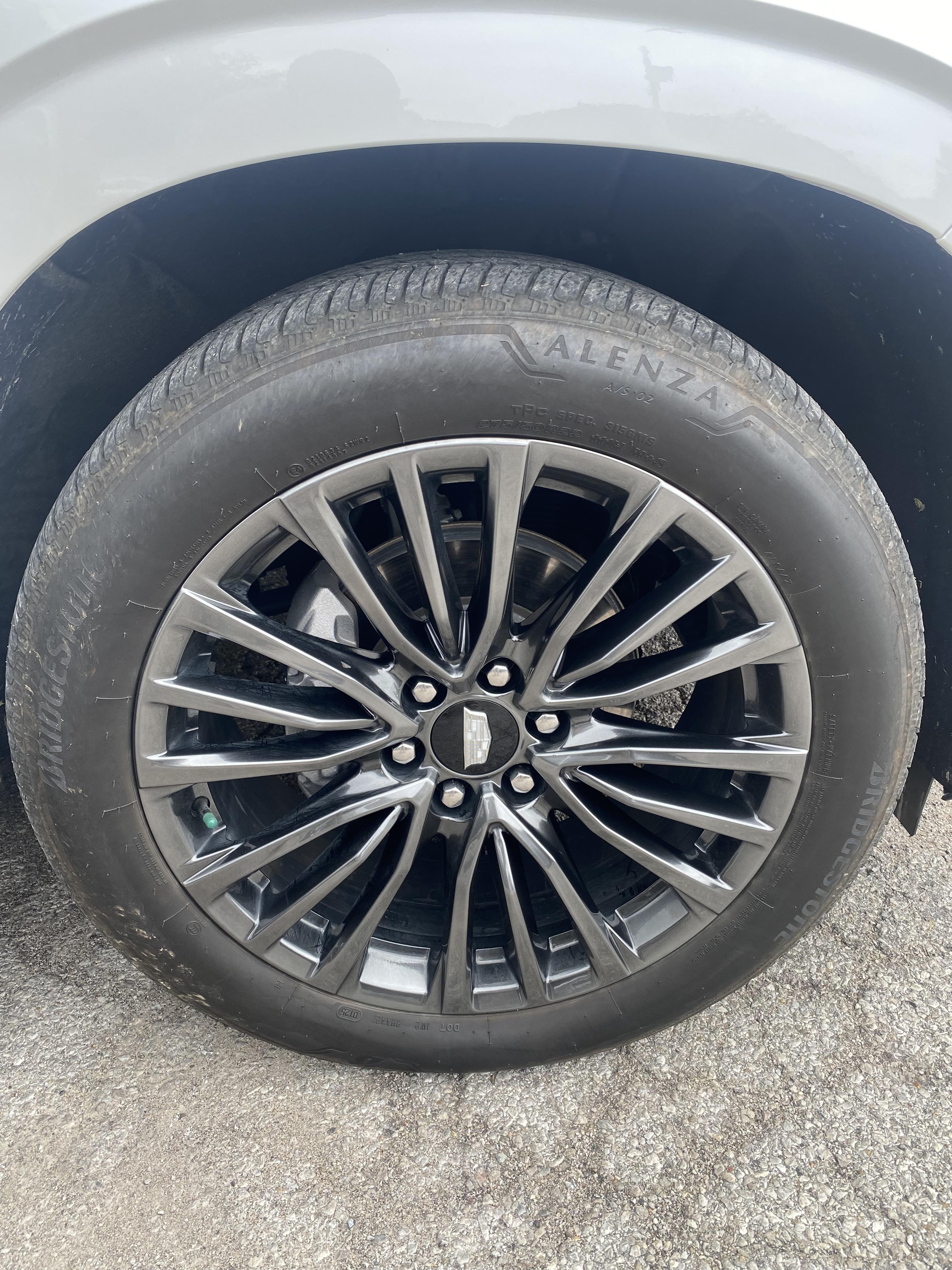 Cadillac Escalade wheel, freshly detailed and glossy